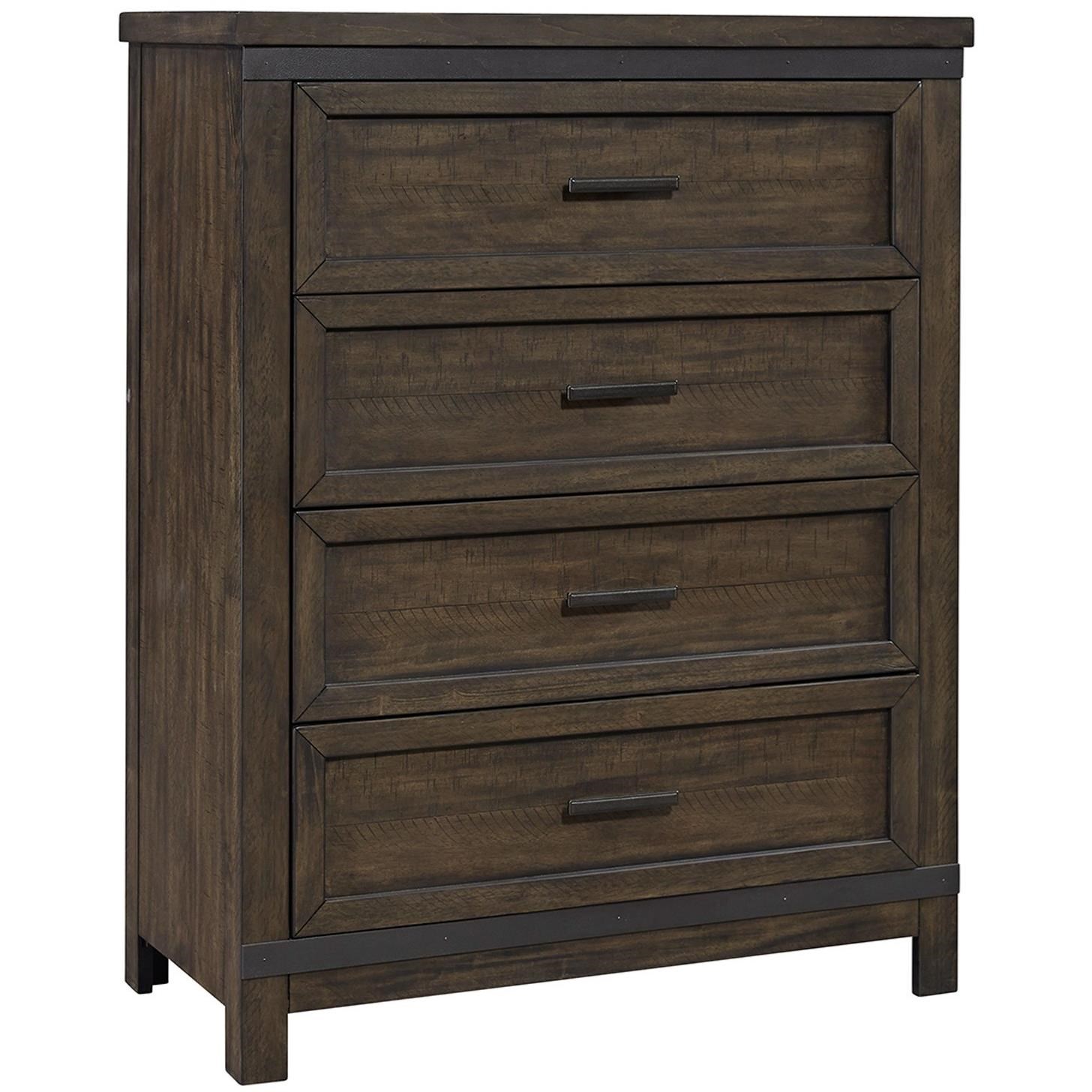 Liberty Furniture Thornwood Hills 759BR40 Rustic 4 Drawer Chest with